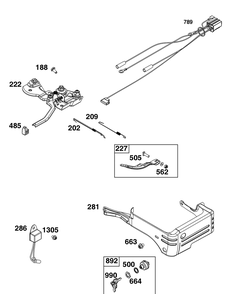 Part Location Diagram of 596747 Briggs and Stratton Harness-Wiring